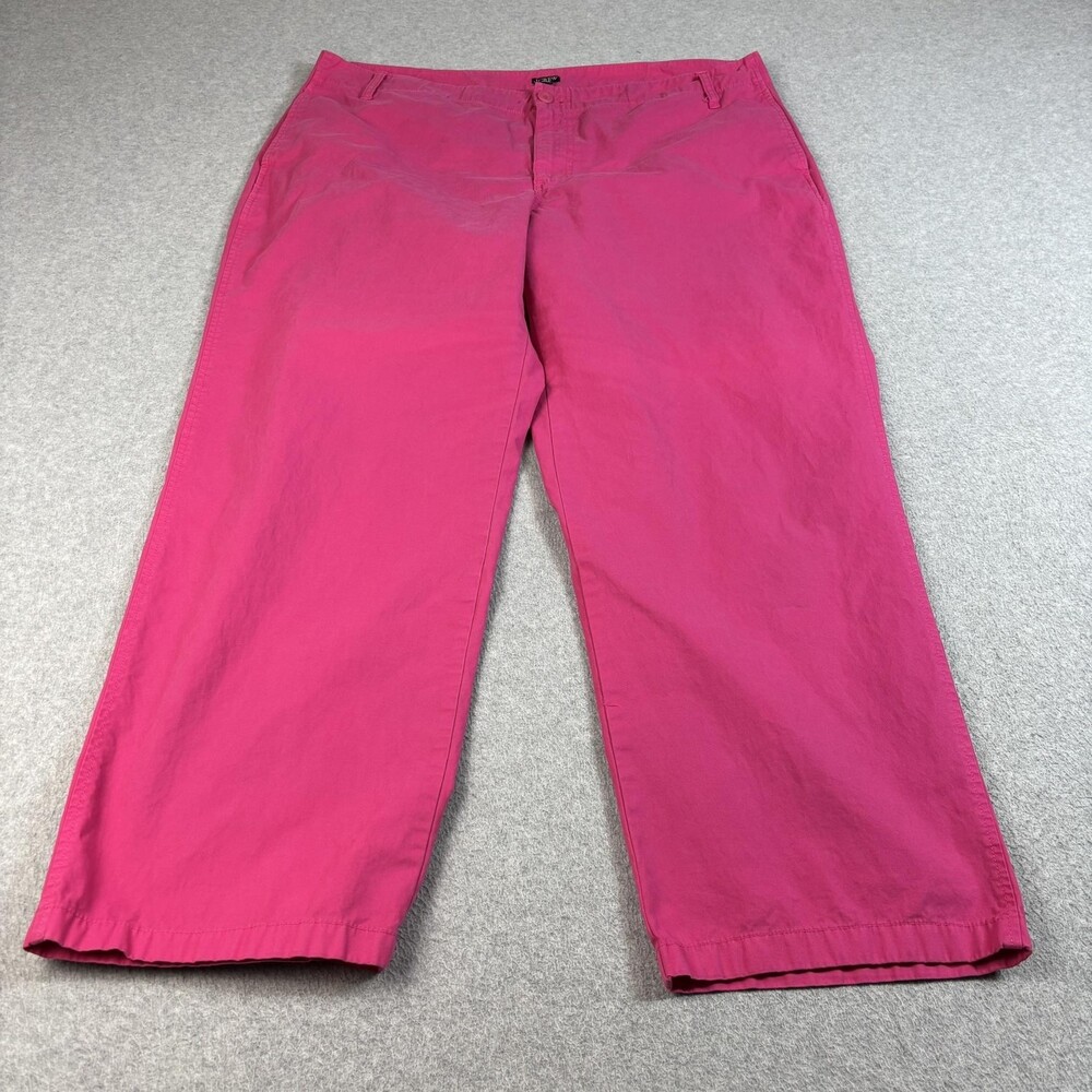 J Crew Pants Woman 35 Pink Chino Straight Leg Colorful Twee Boho Office Spring